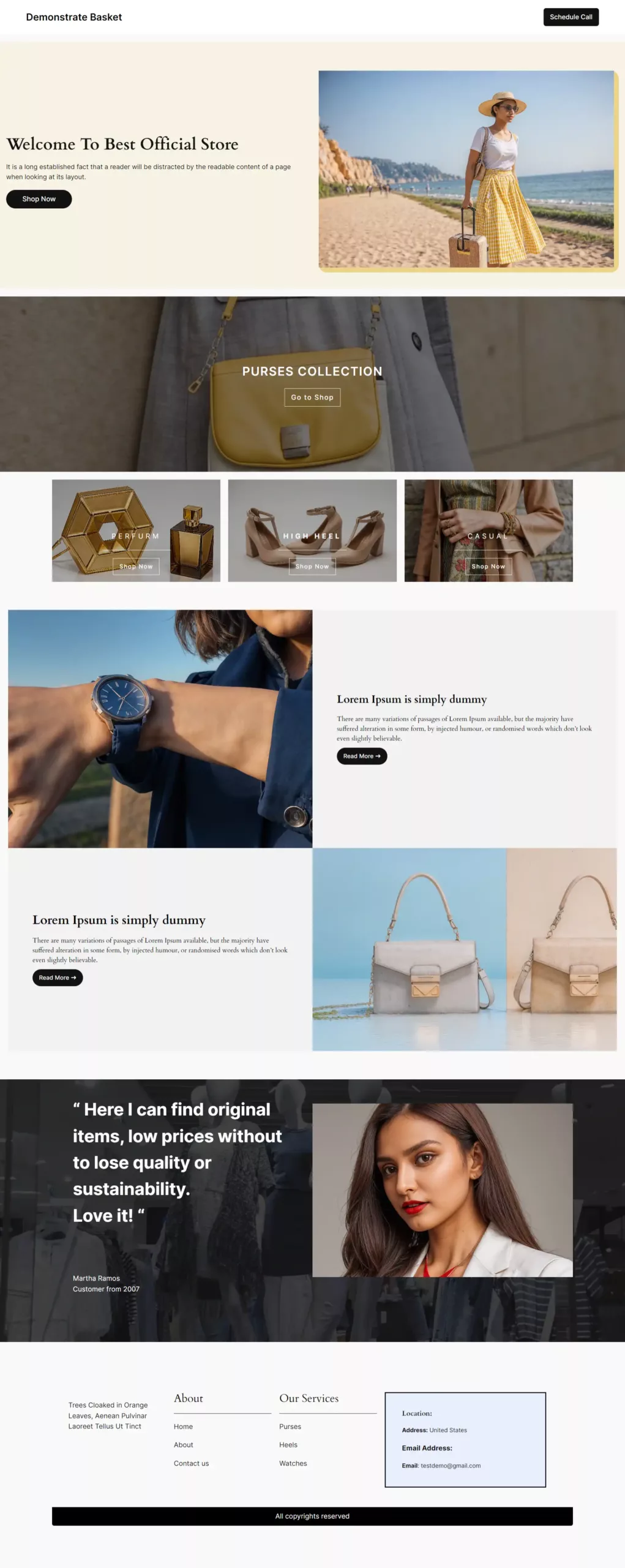 Ecommerce Landing Page