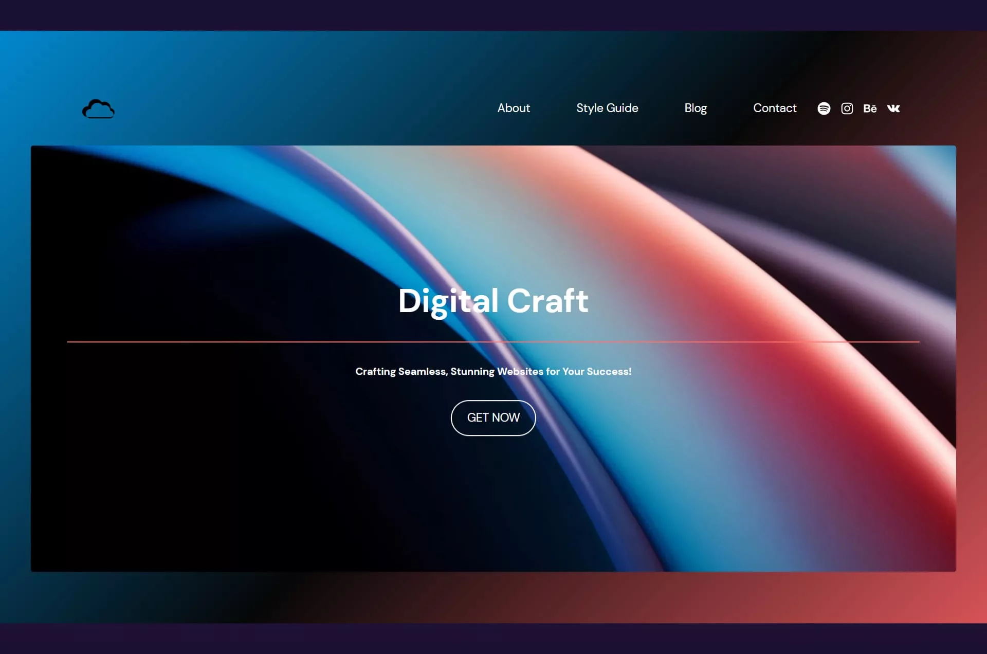 Creative Agency Hero – Gradient Background